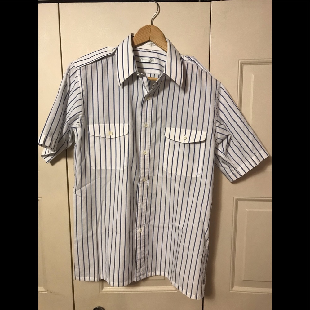 Vintage Christian Dior Short Sleeve Button Up